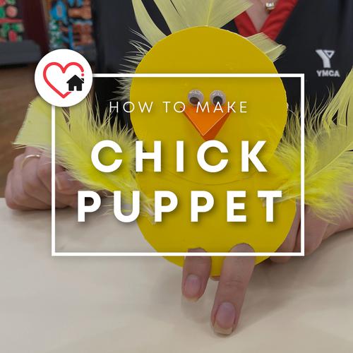 How to make chick finger puppets!